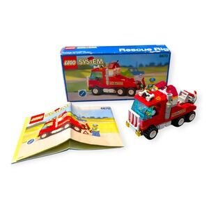 LEGO System 6670 Rescue Rig Tow Truck Vintage 1993 Town Set with Box and Manual